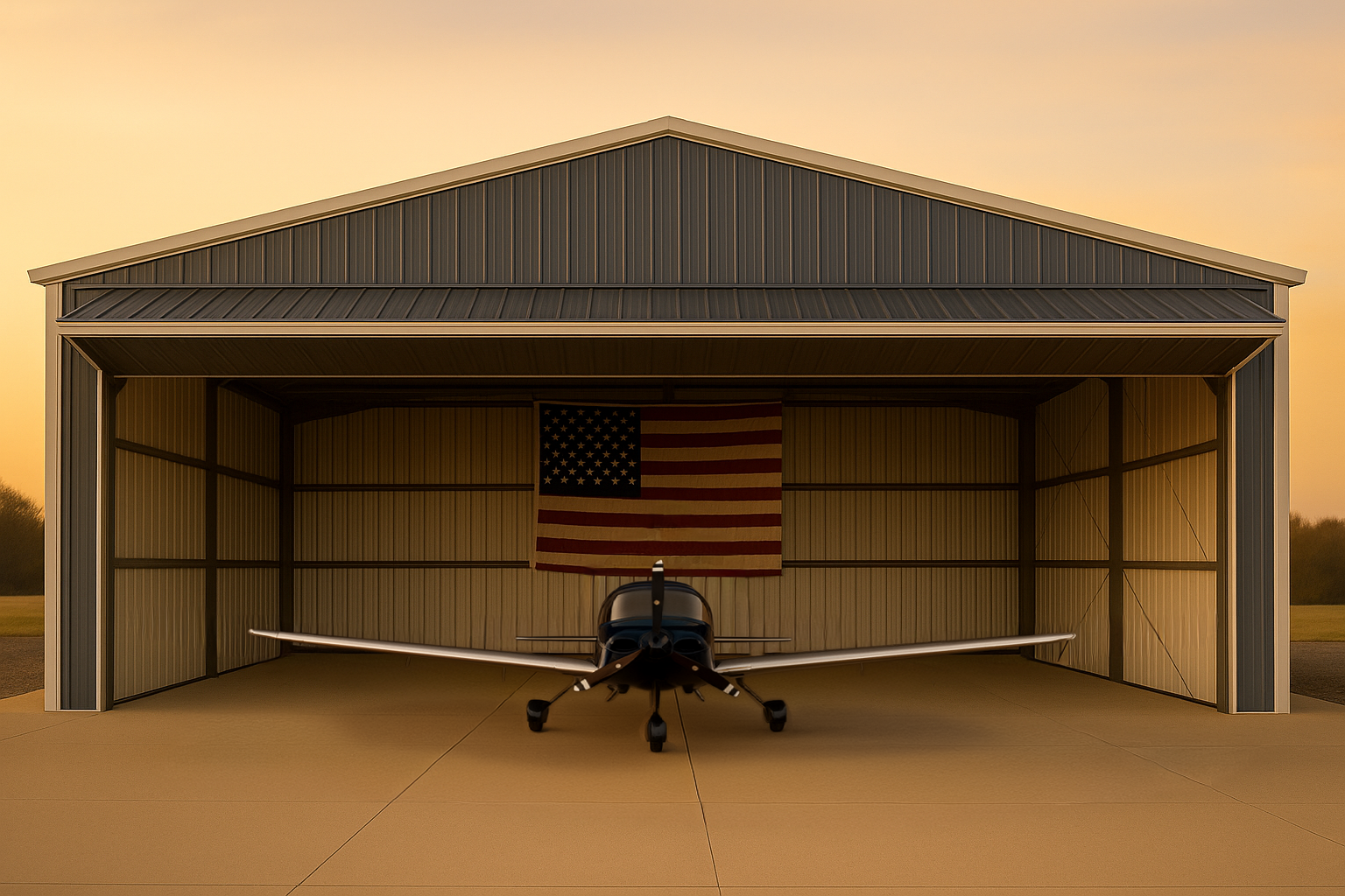 SR20 Airplane Hanger Made by Quicken Steel